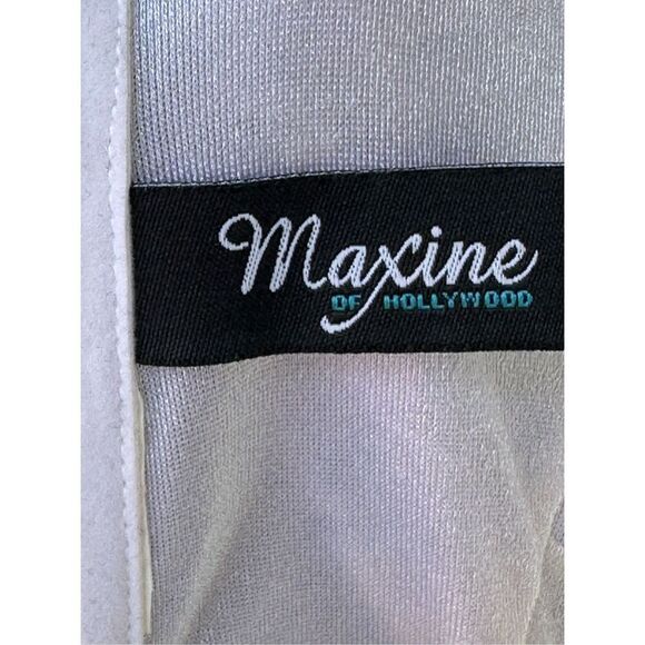 Maxine of Hollywood Skirted One Piece Floral Pink Green Black White Size 12 - Picture 7 of 9